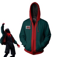 Men Morales Miles Spiderman Into The Spiderverse Hoodie With Elegant Long Sleeves And Versatile Spri