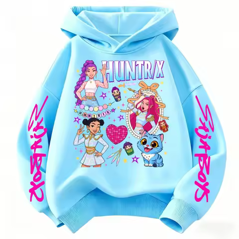 Autumn Anime k pop demon hunters Hoodie Harajuku Hip Hop Pullover Top Sweatshirt sportswear Fashion 