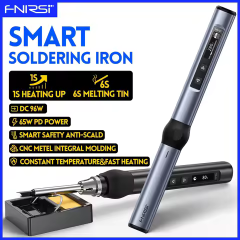FNIRSI HS-01 Smart Soldering Iron 80-420℃ Adjustable Temperature PD 65W Digital Display Portable Wel