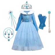 Winter Frozen 2 Costume for Girls Princess Dress Kids Snow Queen Cosplay Carnival Clothing Anna Elsa Dress Up Fancy Clothes 2-10Yrs K35