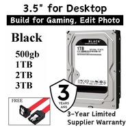 1. BLACK 3.5-Inch Gaming Hard Drive Hard Disk  500gb 1TB 2TB 3TB HDD 3.5" CCTV HDD