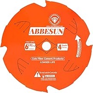 1 Pack 6-1/2 Inch 4T PCD Tip Hardie Fiber Cement Circular Saw Blade with 5/8-Inch DMK Arbor