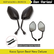 Kaca Spion Honda Standar Beat New spion beat street/beat delux GRATIS SEPASANG KARET HANDLE -DHK-
