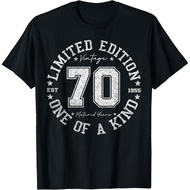 Men's cotton T-shirt 70 Year Old Gifts Vintage 1955 Limited Edition 70th Birthday T-Shirt Fast Shipp
