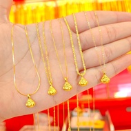 สร้อยคอเงินชุบทอง จี้พระสังกัจจายน์(Smiling Buddha)ทองคำ 99.99  น้ำหนัก 0.1 กรัม ซื้อยกเซตคุ้มกว่าเยอะ​ แบบราคาเหมาๆ