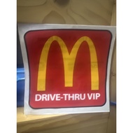 Mcd Mcdonald McDonalds drive thru car sticker windscreen