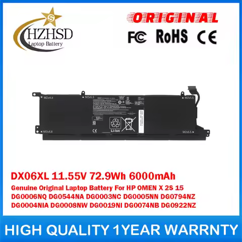 DX06XL 11.55V 72.9Wh 6000mAh Genuine Original Laptop Battery For HP OMEN X 2S 15 DG0006NQ DG0544NA D