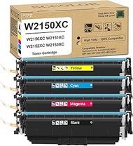 SCCOLOR W2150XC W2151XC W2152XC W2153XC Toner Cartridge 4 Pack Black Cyan Magenta Yellow Replacement