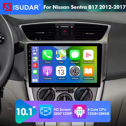 Isudar T78P Android 13 Auto Radio Player For nissan sylphy b17 sentra 2012 - 2018 gps navigation wit