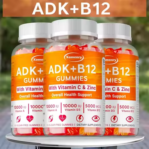 Vitamin D3 K2 + Vitamin B12 Gummies - Boost Metabolism, Eyes, Bone, Energy, Nerve, Immune Support