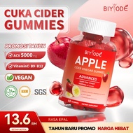 [Halal&KKM] BIYODE  Apple Cider Vinegar Gummies Vegan  Vitamin B9 + B12 60 Gummies Detox Support Gut