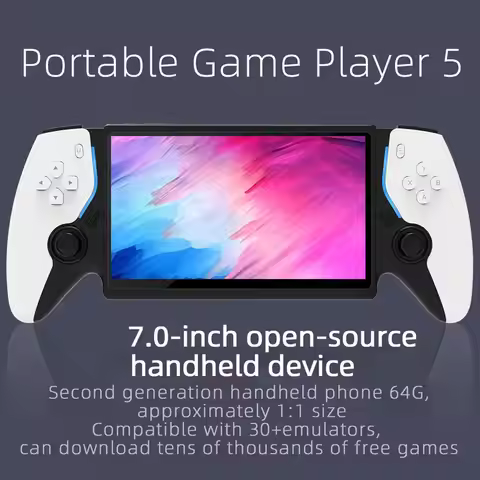 DT77 HC8000 7inch Screen Retro Handheld Game Console 64G 15000 Games Open Source Game Player Support