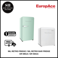 EUROPACE ER 5961A 96L RETRO FRIDGE / ER 5501A 50L RETRO BAR FRIDGE - 1 YEARS WARRANTY