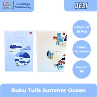 [1 PACK] DELI 42-sheet Summer Ocean Notebook CNB 542 SUMMER OCEAN/