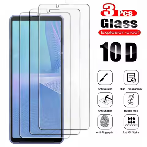 3PCS For Sony Xperia 1 IV 10 III Lite 5 V Xperia1 II Xperia 5 Xperia 10 IV Tempered Glass Protector 