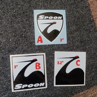 sticker kereta honda = sticker spoon ( 1 pcs )