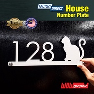 House Number Plate Nombor Rumah 门牌 Stainless Steel 304 白钢门牌 U Series109