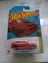 Hot wheels SUBARU WRX STI merah