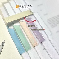 A4 Rotating Folder Thickened Large Capacity ins Morandi High-Appearance Side Opening Storage Calenda
