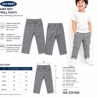 Old Navy Baby Boy Twill Pants Grey 0-24 Months