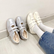 BREVINNI Kara Mary Jane Suede Flats || Casual Flat Shoes Wanita || Korean Mary Jane Flats || Double 