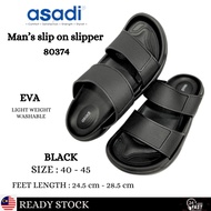 asadi Man's EVA slip on slipper 80374 | kasut lelaki ringan casual daily wear [ ready stock + fast d