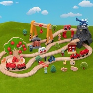 TOYSTOWN Wooden Railway Track Wooden Toys Electric Train Kids eductional Toys Landasan Keretapi Kayu