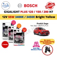Original Bosch Gigalight Plus 120 H7 477 Headlight Bulb 12V 55W 2pcs for Proton Saga FL/FLX (Year 20