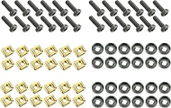 Adam Hall Hardware 5928M2424 Set of Screws with Cage Nut and Washer in Bag M6 x 20mm