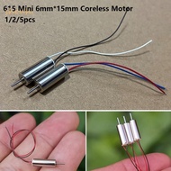 SHOUH 1/2/5pcs Coreless Motor, 615 Mini 615 Tiny Hollow Cup Engine Motor, High Speed 6mm*15mm 46500 