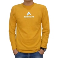 Baju Distro Eiger Lengan Panjang Bahan Katun Combed 30S Kaos Pria Nyaman - merah S