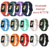 Replacement Sport Silicone Watch Band Wrist Strap case for Honor Band 6 7 8 / Huawei band 6 7 8 Smart Watch case band6 band7 band8