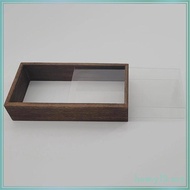 [HOMYLcfMY] Shadow Box Photo Frame Table Top Bedroom Decoration Restaurant Transparent Panel Decorative Wood Bar Frame