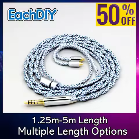 Pure 99% Silver Graphene Mix OCC Shielding Earphone Cable For Sennheiser ie200 IE300 ie600 IE900 863