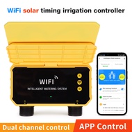 Dual Zone WIFI Solar Irrigation Timer Smart APP Control Automatic Watering System Outdoor Garden Too