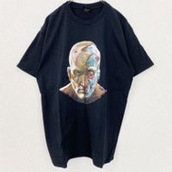 古著《鐵血戰士》電影印花短袖圓領T卹，復古設計，黑色，XL碼