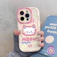 Graffiti Cartoon Cat Phone Case For IPhone 16 15 1 SE2020 Cartoon Phone Cover For iPhone 16Pro Max S
