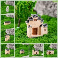 ROBEN Mini Resin House, Retor Decorative Mini Old City Gate, Ancient Building House Models Resin Chi