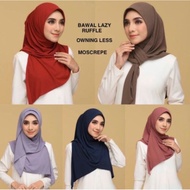 bawal lazy ruffle mosscrepe-bawal instant-bawal mosscrepe-tudung bawal instant-bawal murah-bawal mos