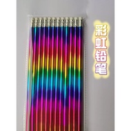 ✅ One stroke of multicolor ✅ gradient colour pencil set Rainbow pencil glitter multicolored rubber h