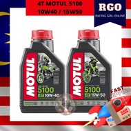 4T MOTUL 5100 10W40 / 15W50 ENGINE OIL MINYAK ENGINE