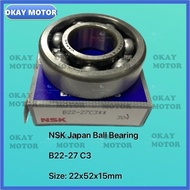 WAVE125 CONVERT TO EX5 22x52x15mm NSK JAPAN B22-27 C3 CRANKSHAFT DEEP GROOVE BALL BEARING crank shaf