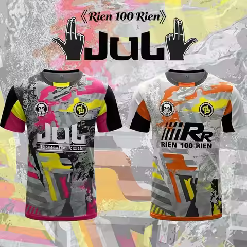 French Rapper Jul Toto Ninetta Rien 100 Rien Soccer Jersey Summer Outdoor Football Training T-shirt 