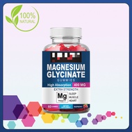 Magnesium Glycinate Gummies 400mg, High Absorption Magnesium Supplement