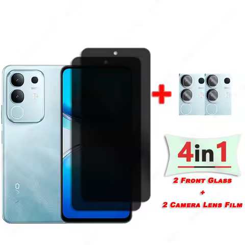 Privacy Screen Protector For vivo Y300t Glass For vivo T4x Y29 4G Anti-spy Glass Anti Glare Camera L