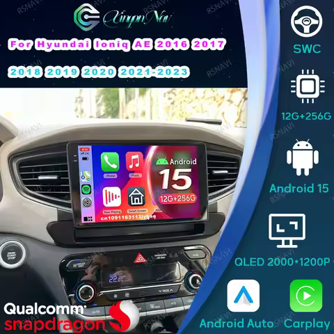 Car Radio Android 15 For Hyundai Ioniq AE 2016 2017 -2023 Autoradio E46 Carplay Mercedes W211 Air Co