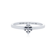 AKE AKE The Rituals Cross ring -Nano แหวนเงินแท้925 แกะมือลงดำขับลาย