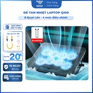 Laptop Cooling Pad Q100 2 Large Fans, Laptop Stand 4 Adjustable Height, Supports 12-17 Inch Laptop