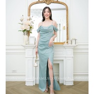 TIFFANY CUSTOM BRIDESMAID DRESS KOREA - OFF SHOULDER MAXI DRESS FOR WEDDINGS - SABRINA DRESS FOR SEX