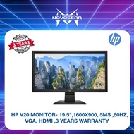 HP V20 MONITOR- 19.5",1600X900, 5MS ,60HZ, VGA, HDMI ,3 YEARS WARRANTY